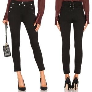 EUC - Rag & Bone Penton Snap Front Lace Back Skinny Jeans - size 24